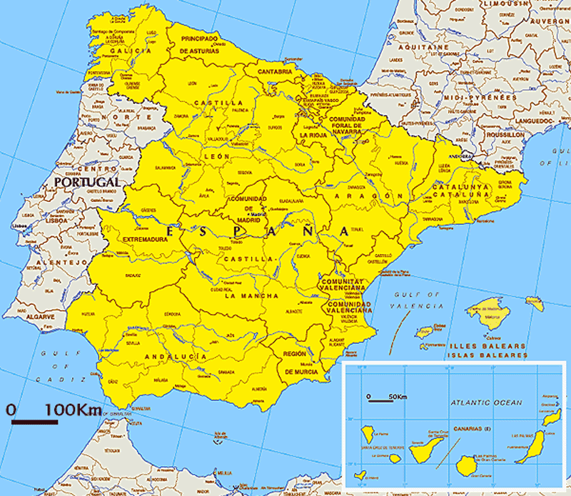 cartes espagne
