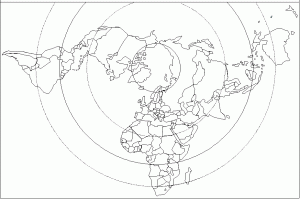 mappa vuota del mondo - polare