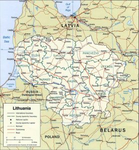 Administrative Map of Lithuania
