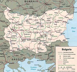 political map of Bulgaria