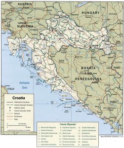 political map of Croatia