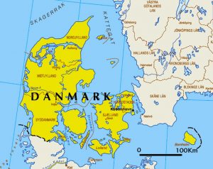 general map of Denmark