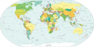 political map of world countries