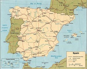 Spain political map
