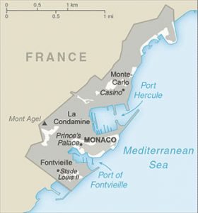 general map of Monaco