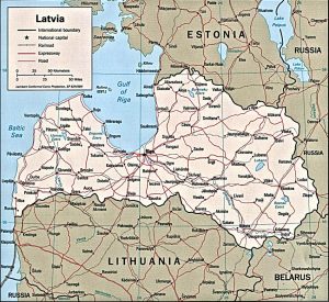 general map of Latvia