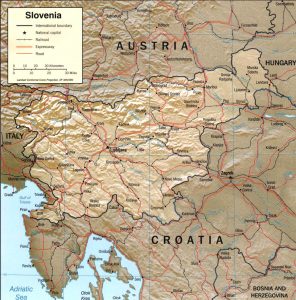 Slovenia terrain map