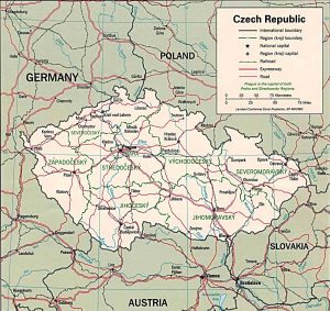 political map of the Czech Republic