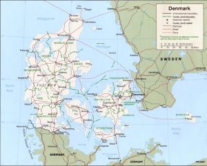 Denmark political map