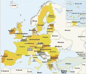 Mappe dell' Unione Europea nel 2008