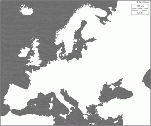 Blank map of Europe