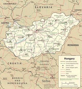 Map of Hungary