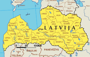 general map of Latvia