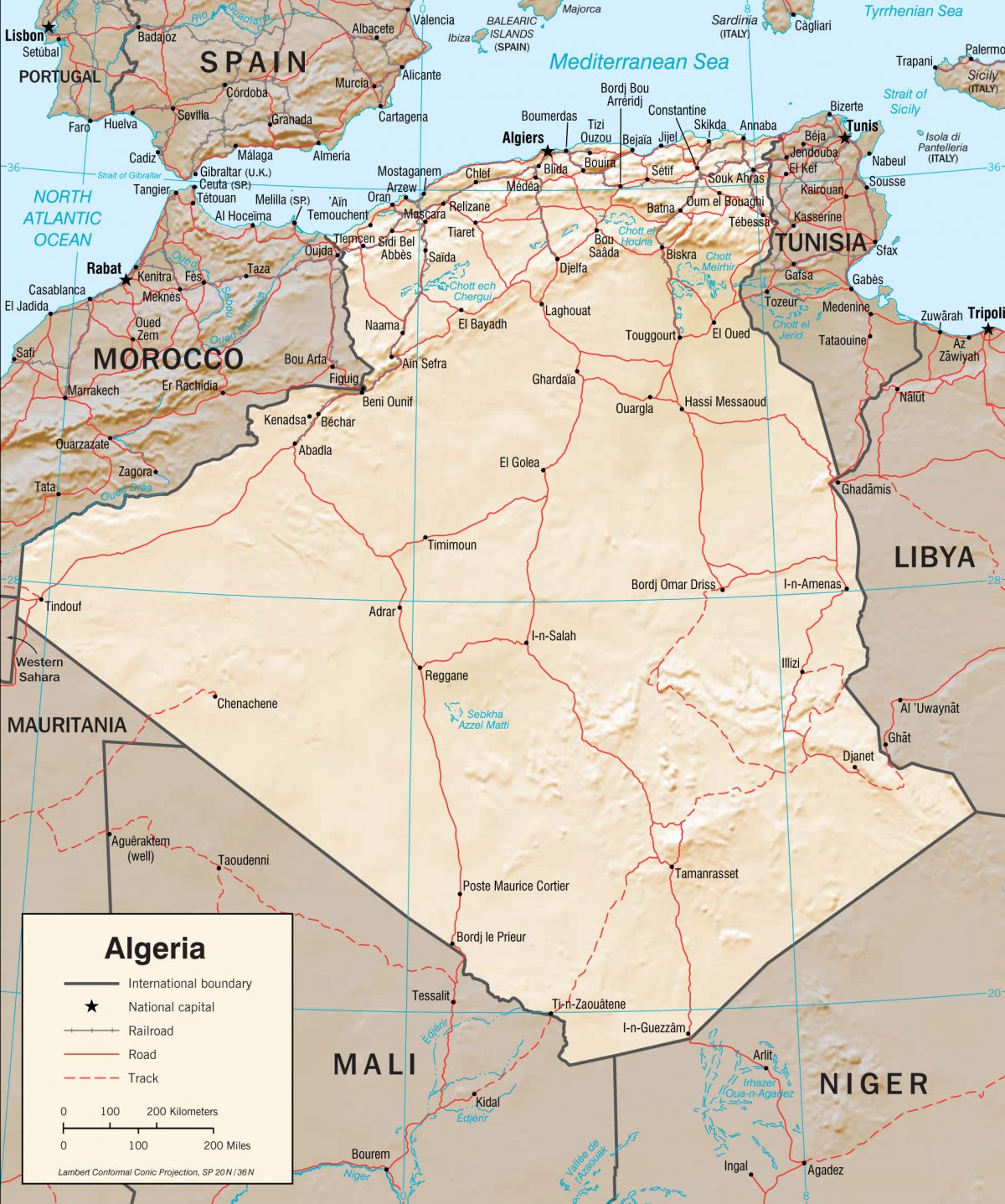 Cartes de l'Algérie