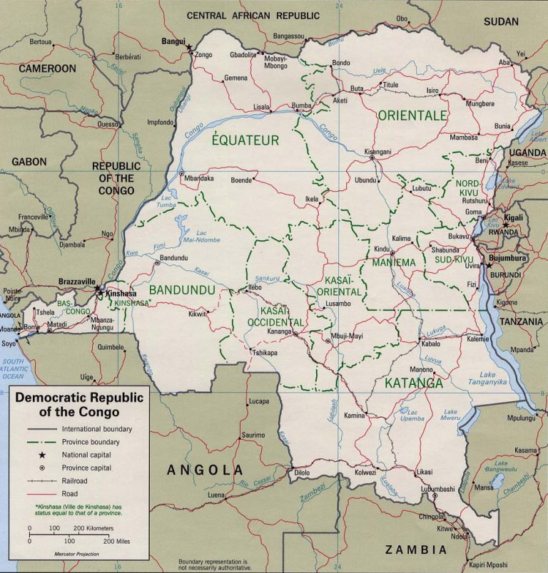 Cartes de la République Démocratique du Congo - Carte-monde.org
