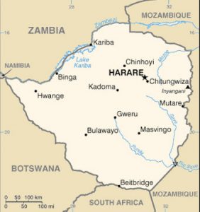 Carte du Zimbabwe